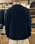 rakki elegant man defender wvb steve mcqueen 1963 wool cardigan dark navy
