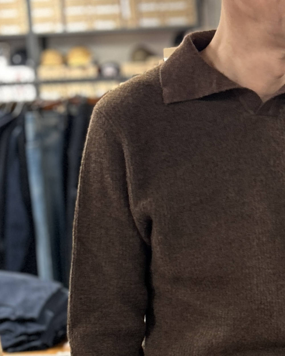 rakki old school benz steve mcqueen 1933 pullover cioccolato