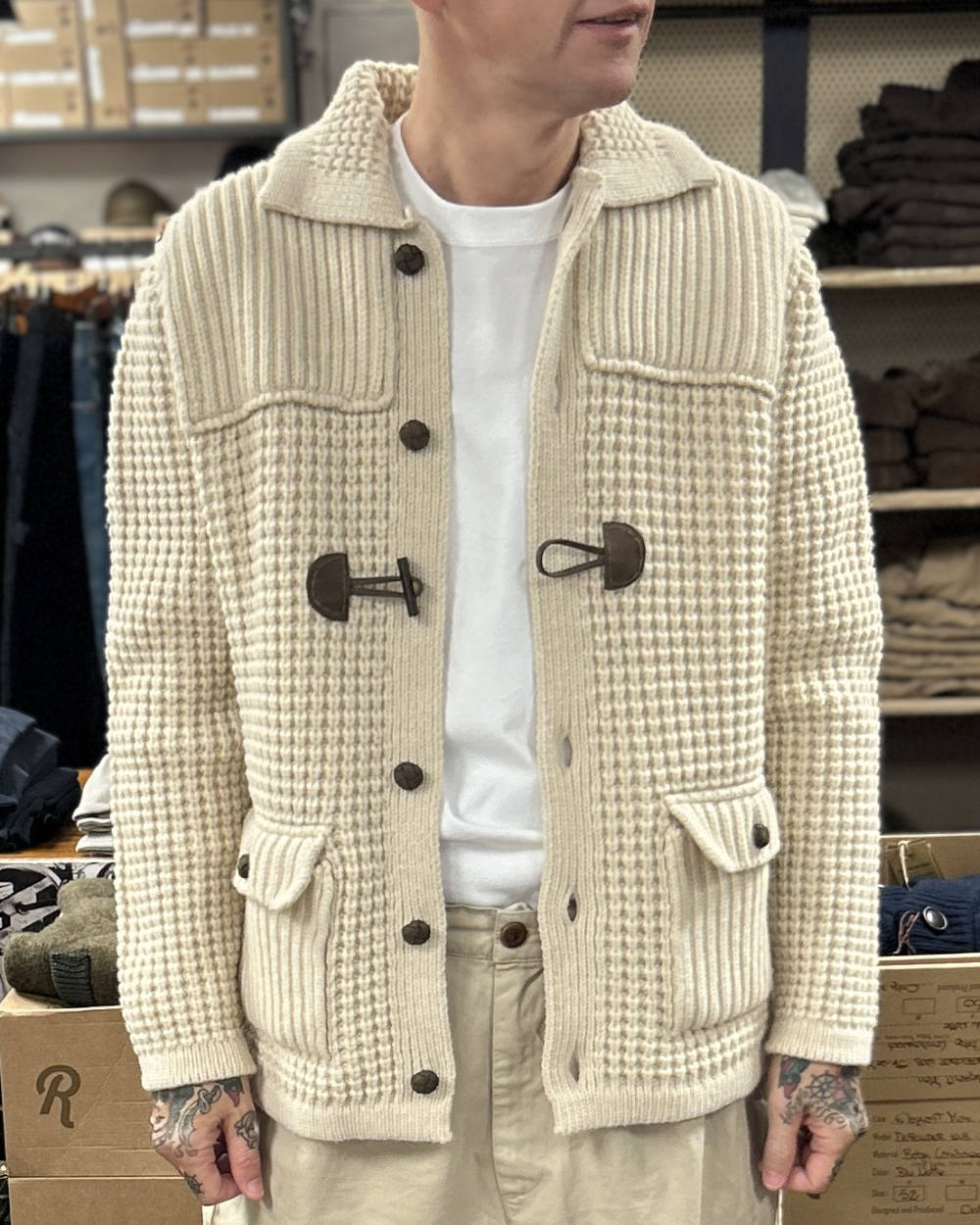 rakki philosophy man ordinary man wvb paul newman 1950 wool jacket avorio