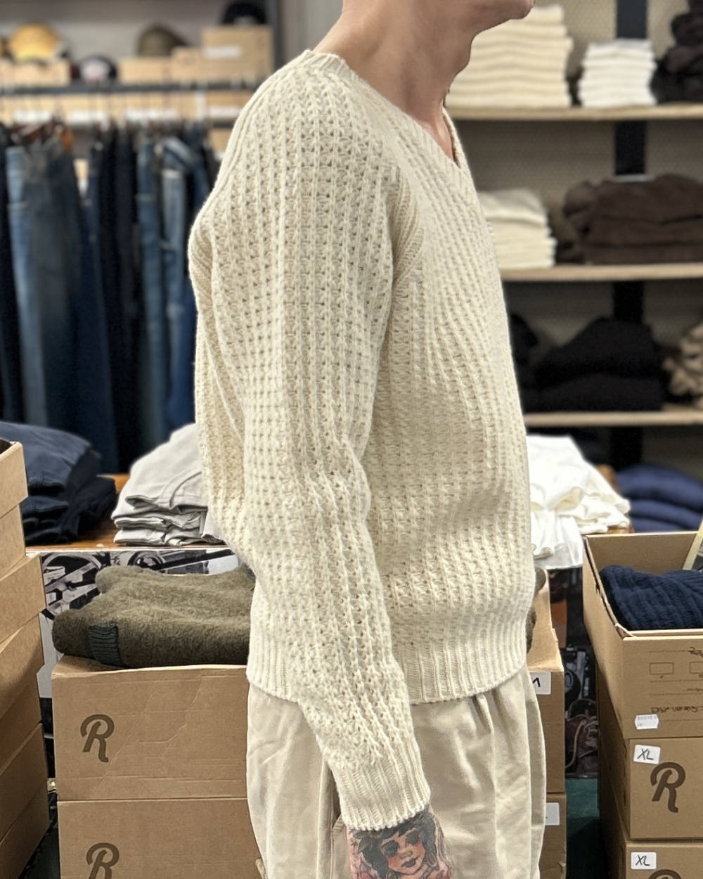rakki style memories madly wvb alain delon 1962 v neck pullover avorio