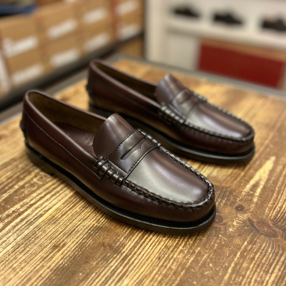 sebago classic dan woman loafers brown burgundy