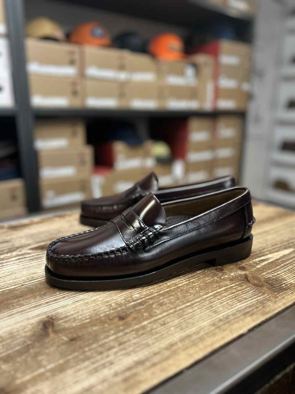 sebago classic dan brown burgundy