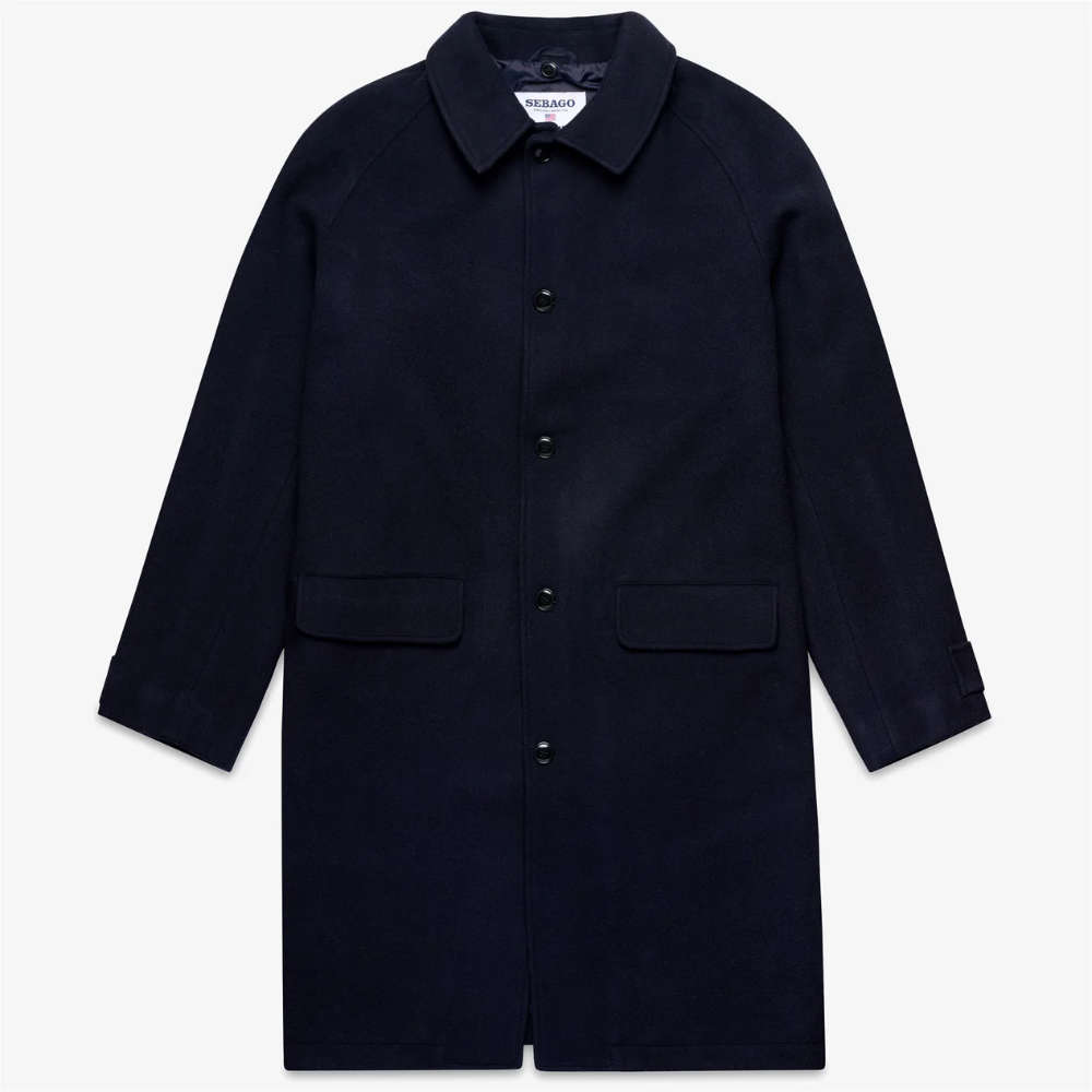 sebago beals coat dark blue