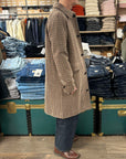 sebago beam coat pied de puole beige brown dark navy