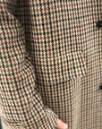 sebago beam coat pied de puole beige brown dark navy