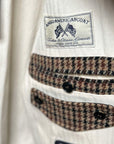 sebago beam coat pied de puole beige brown dark navy