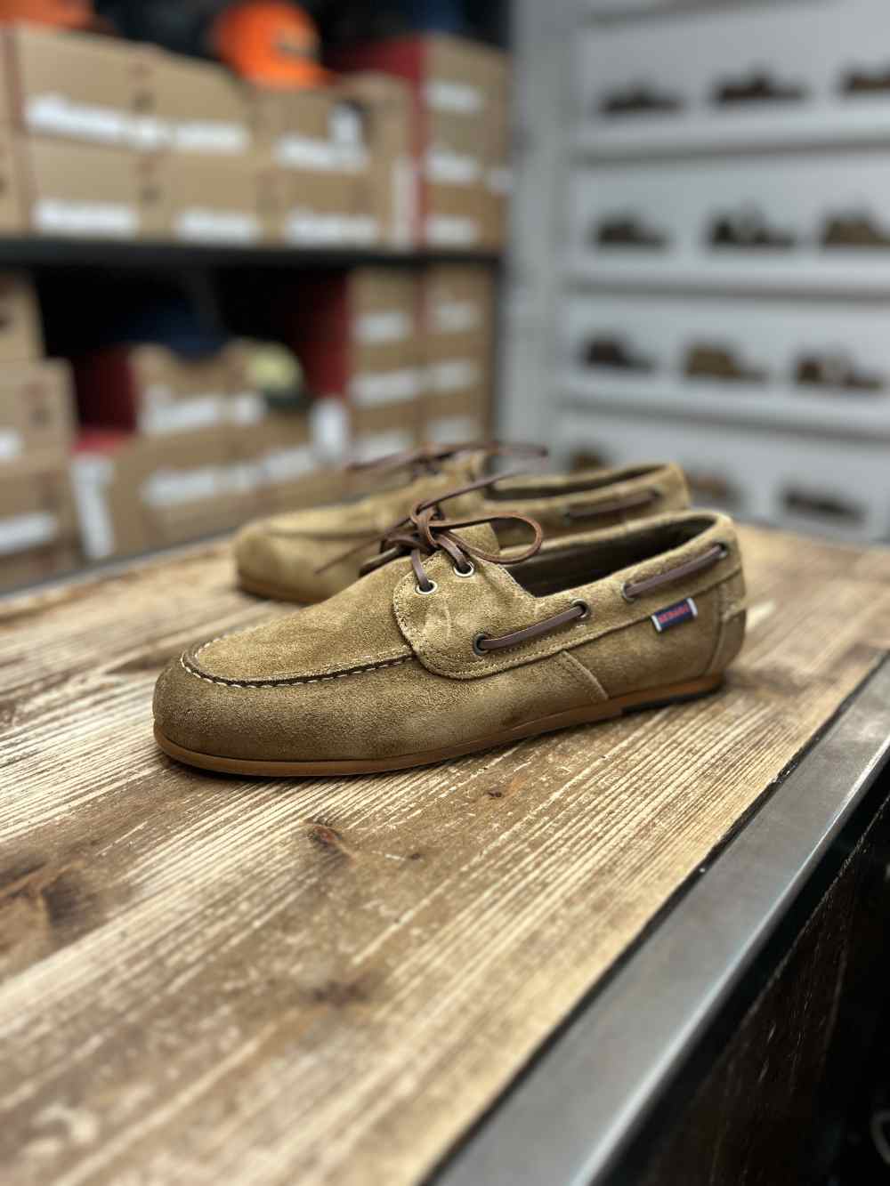 sebago owen boat shoe brown taupe