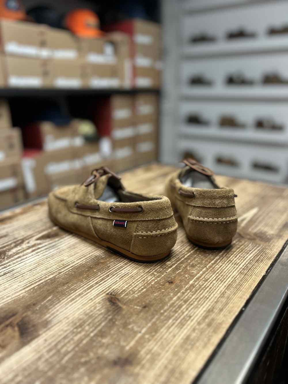 sebago owen boat shoe brown taupe