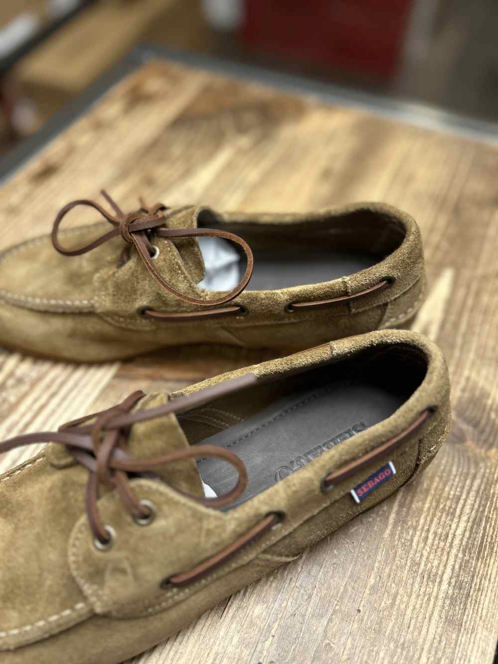 sebago owen boat shoe brown taupe