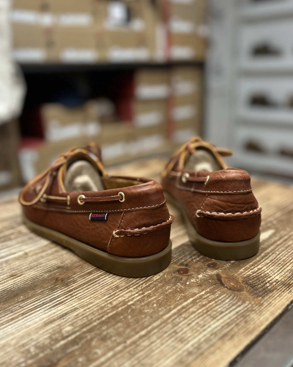 sebago portland artisan boat shoe adirondak lt saddle gum