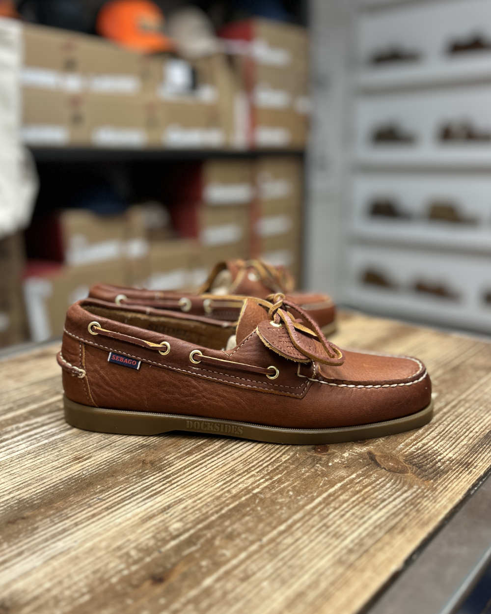 sebago portland artisan boat shoe adirondak lt saddle gum