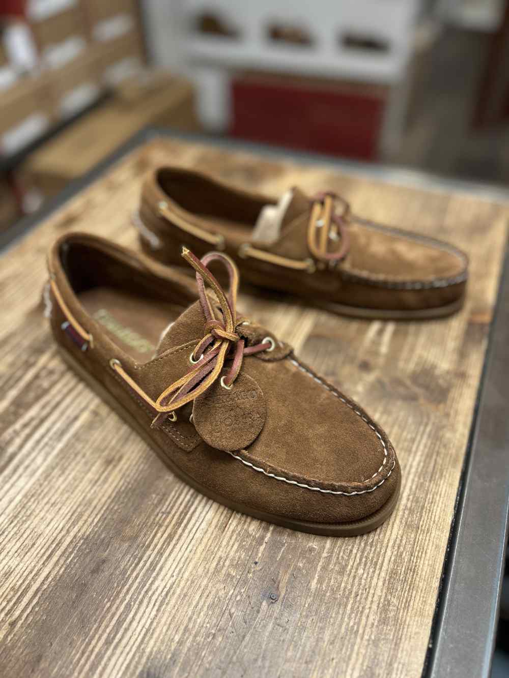 sebago portland artisan boat shoe snuff gum