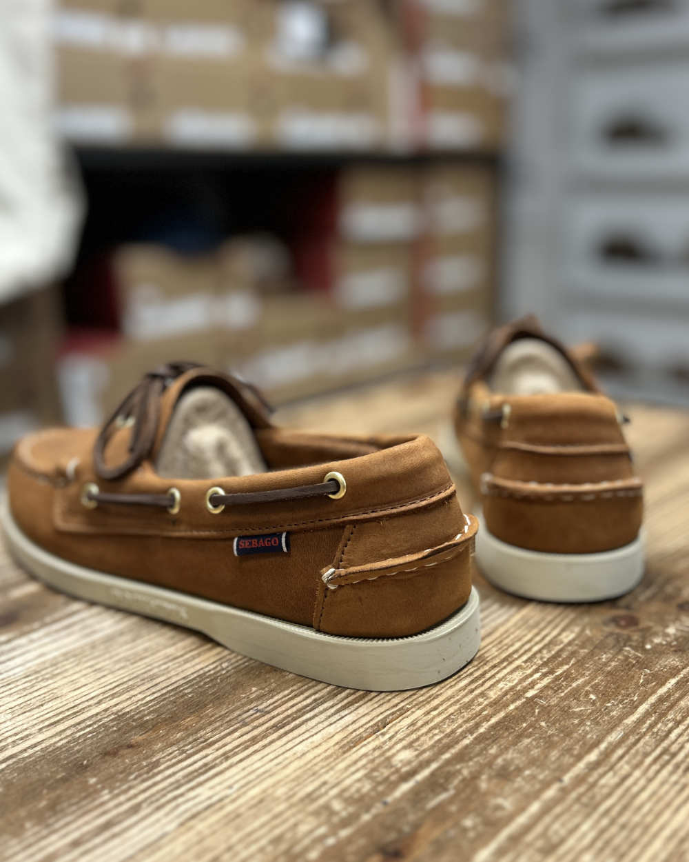 sebago portland artisan boat shoe texas brown tan