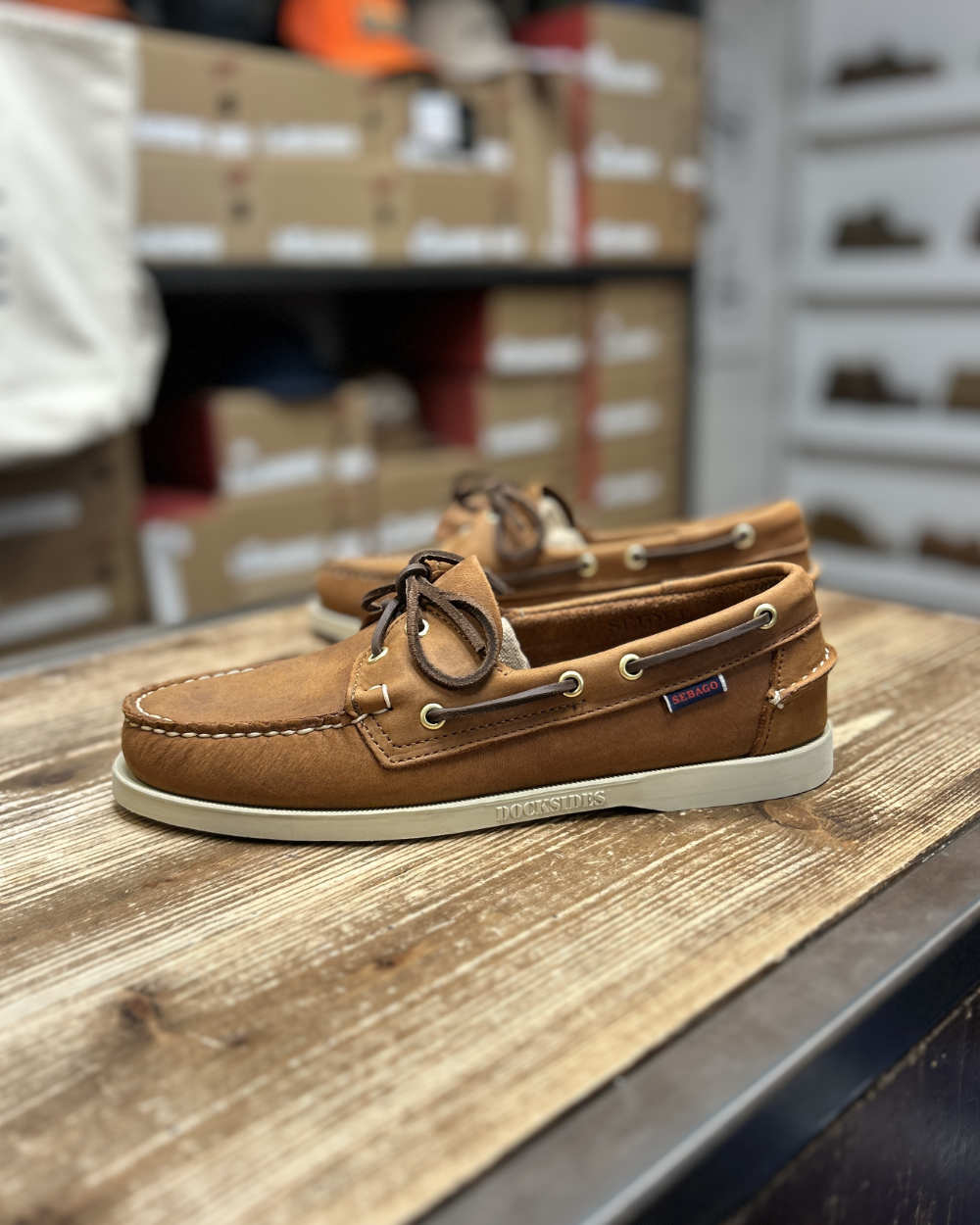 sebago portland artisan boat shoe texas brown tan