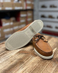 sebago portland artisan boat shoe texas brown tan