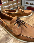 sebago portland artisan boat shoe texas brown tan
