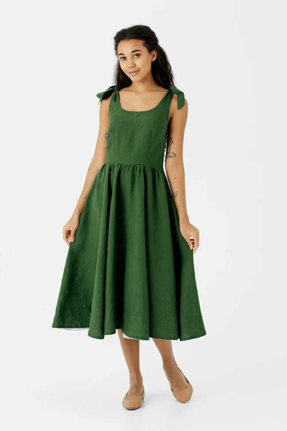 son de flor amelia dress emerald green