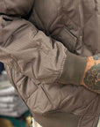 taion down military jacket dark khaki