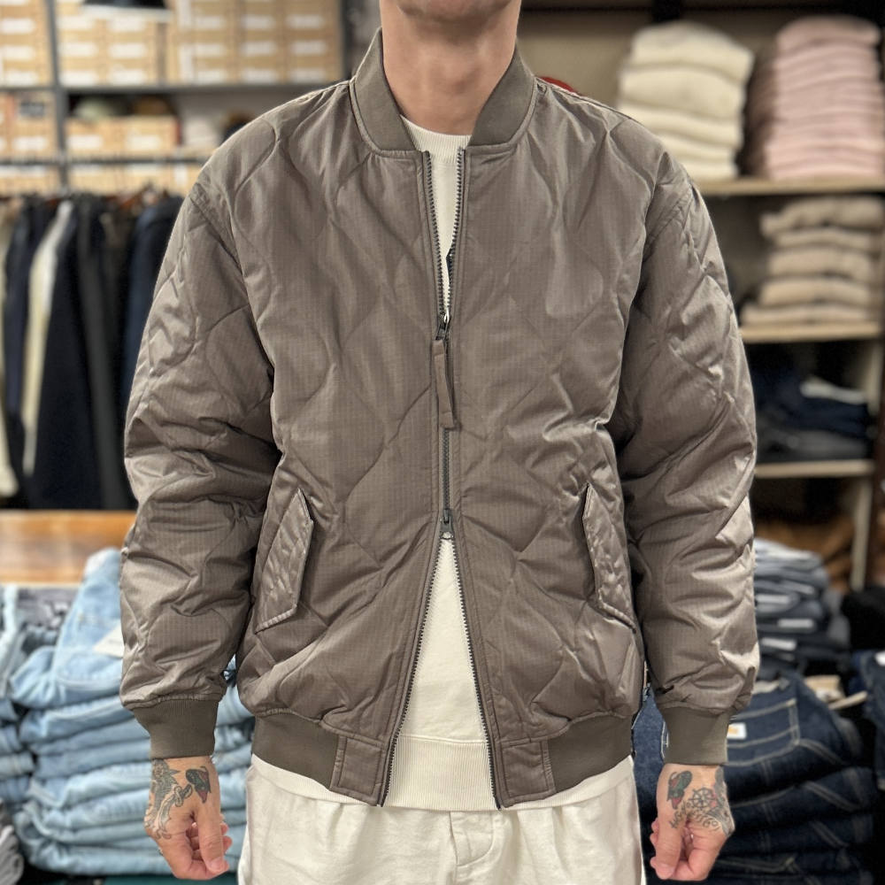 taion down military jacket dark khaki