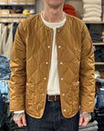 taion military crew deck down jacket dark beige