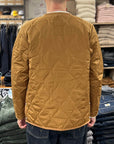 taion military crew deck down jacket dark beige