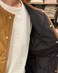taion military crew deck down jacket dark beige