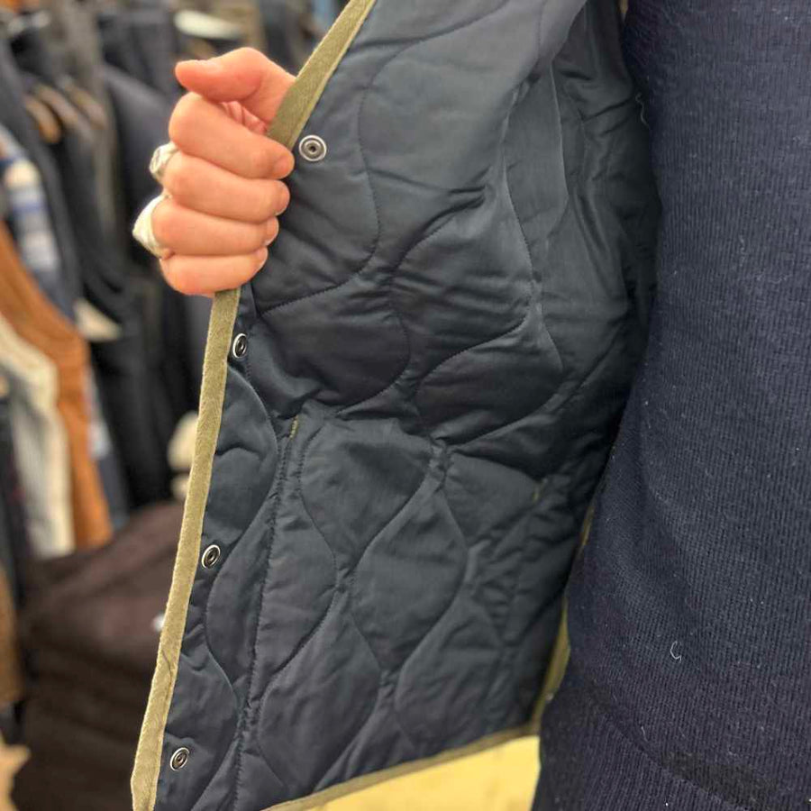 taion military crew neck down jacket dark olive