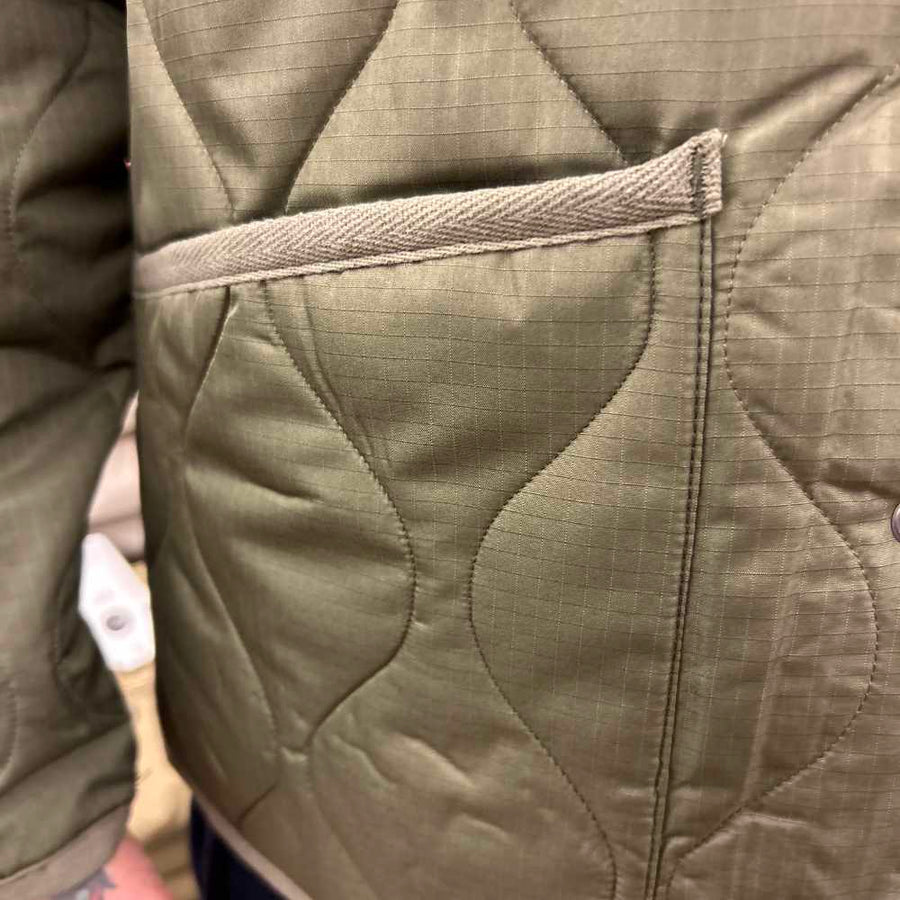 taion military crew neck down jacket dark olive