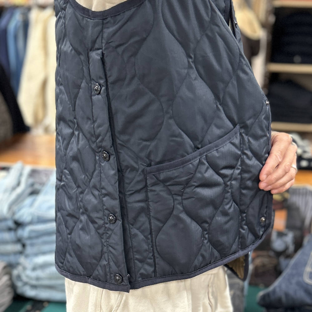 taion military crew neck down vest dark navy – www.sublime.bz