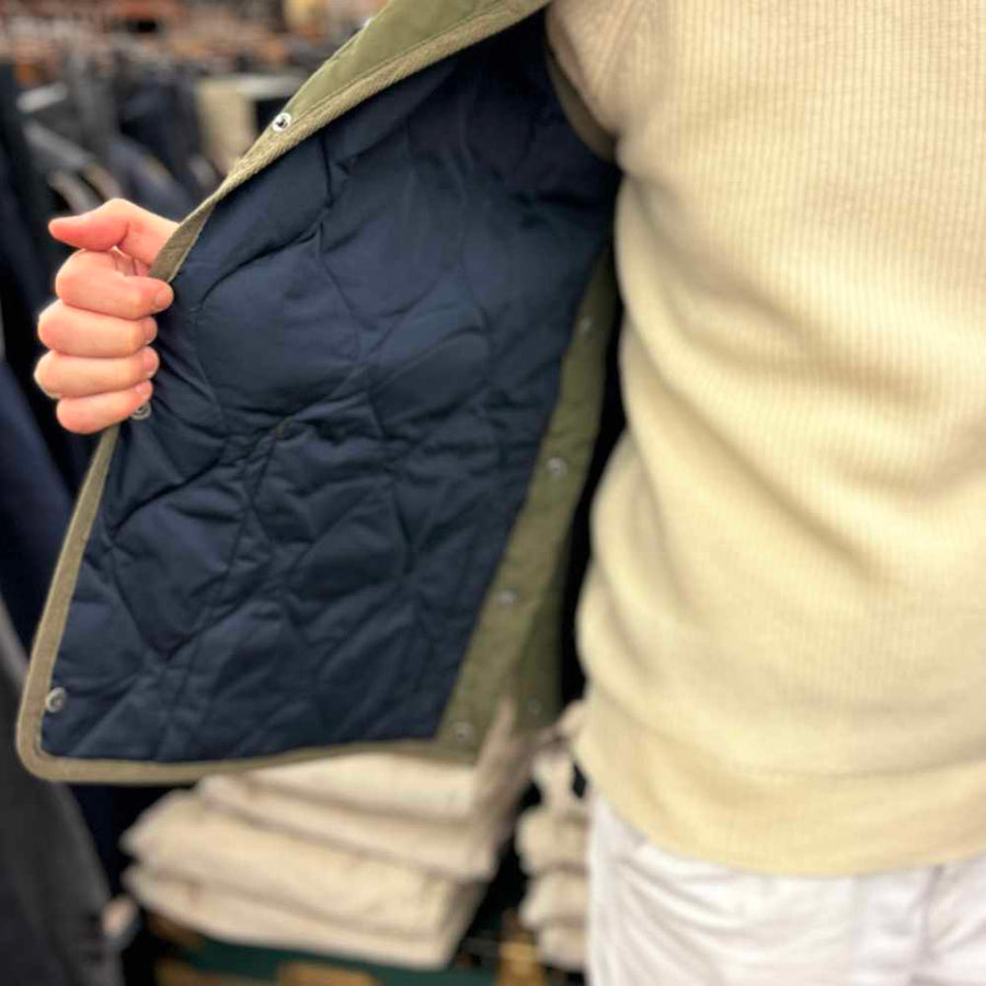 taion military v neck snap vest dark olive