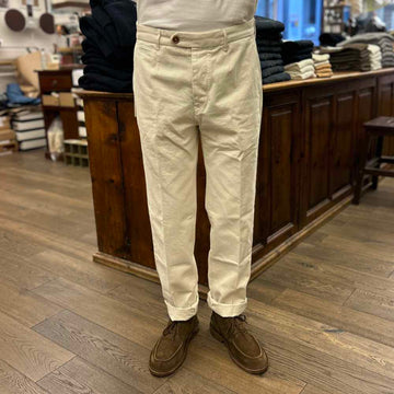 tela genova duilio chino pant ecru