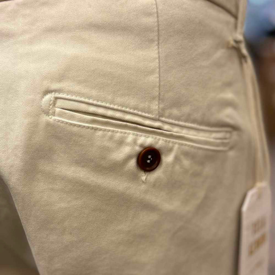 tela genova duilio chino pant ecru