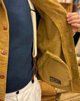 tela genova leo overshirt moleskin brown