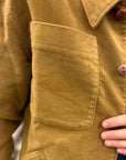 tela genova leo overshirt moleskin brown