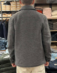 tela genova michele giubbino wool jacket grey