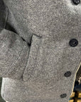 tela genova michele giubbino wool jacket grey