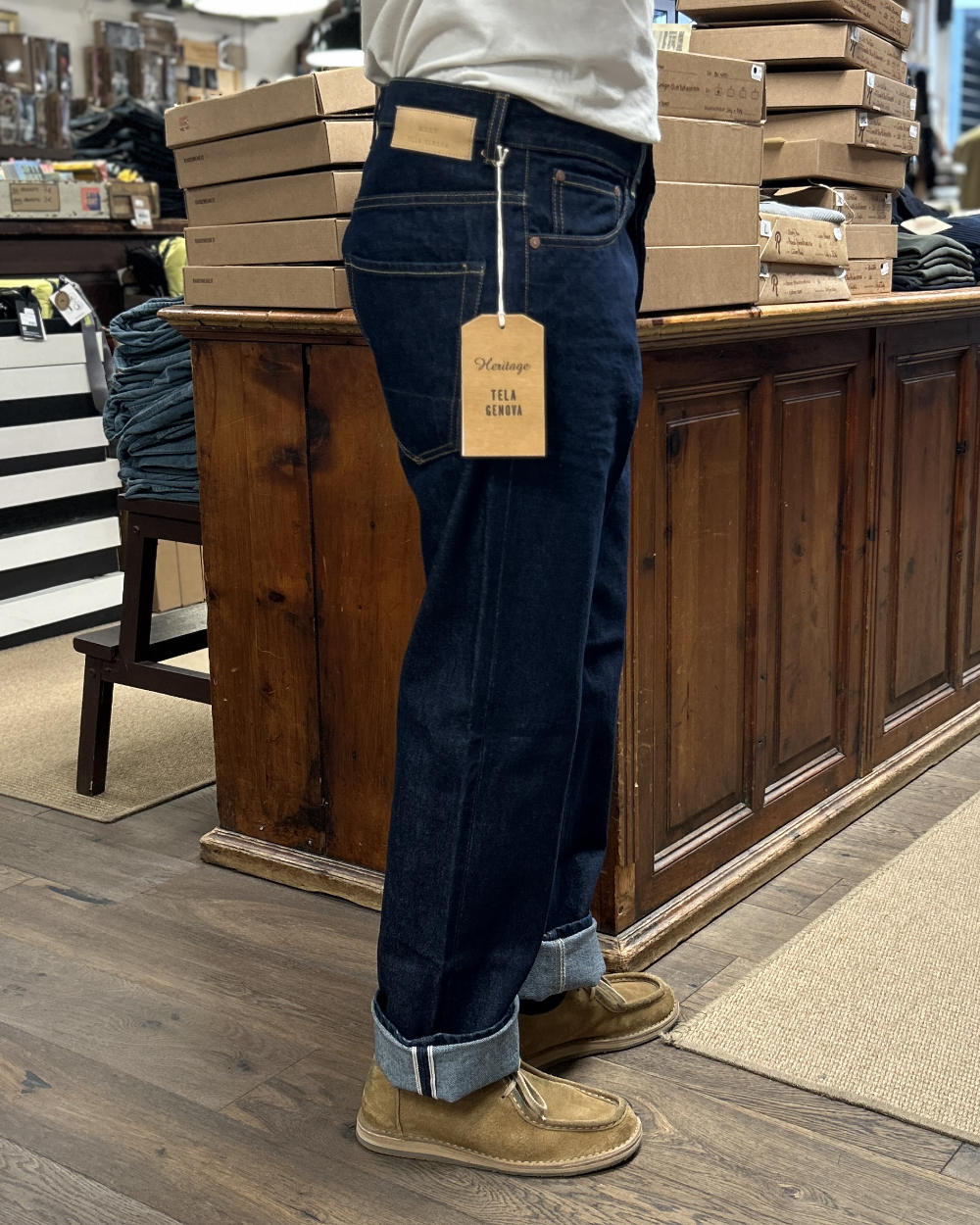 tela genova rodolfo denim pant blue one wash