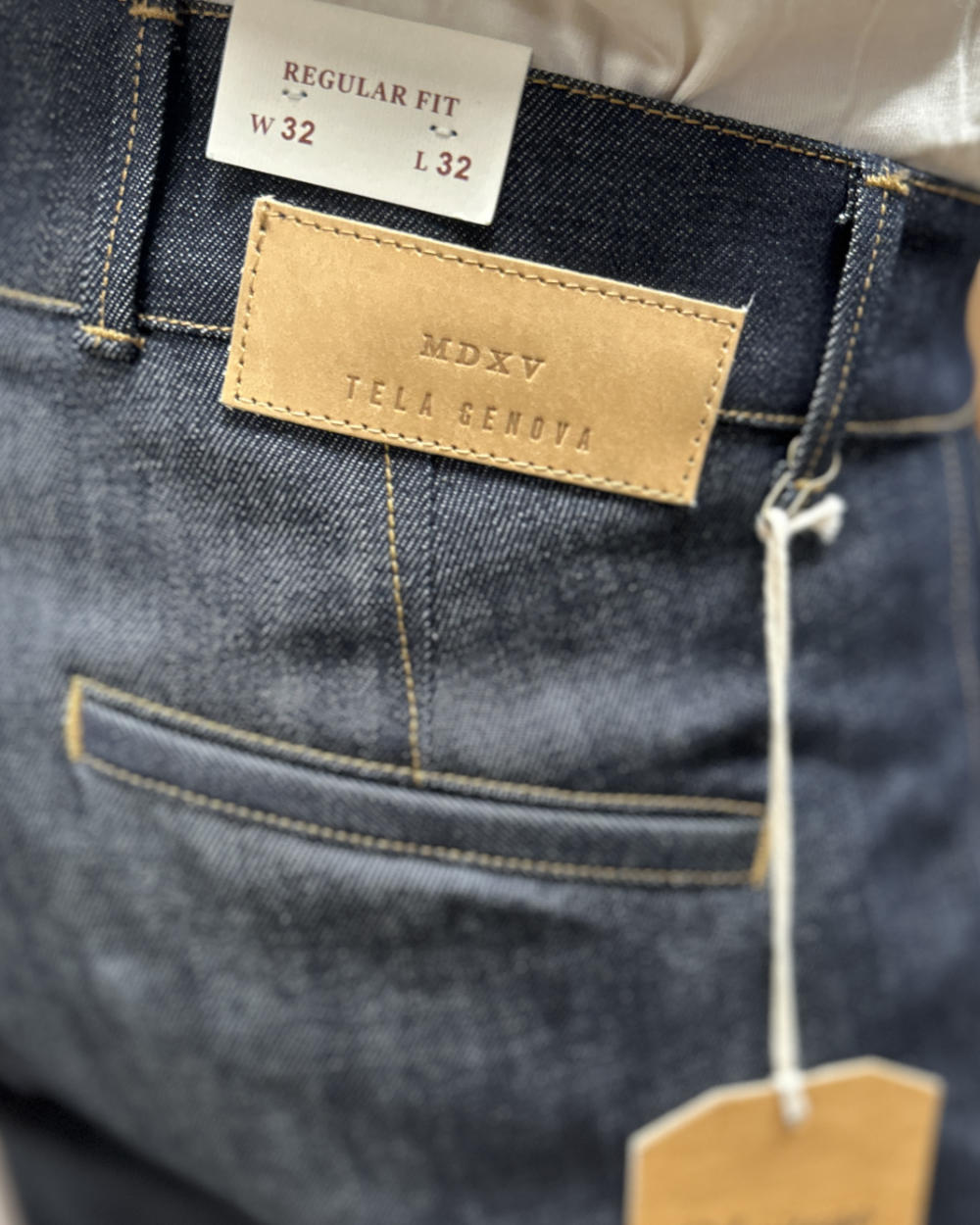 tela genova romolo denim pant blue unwashed