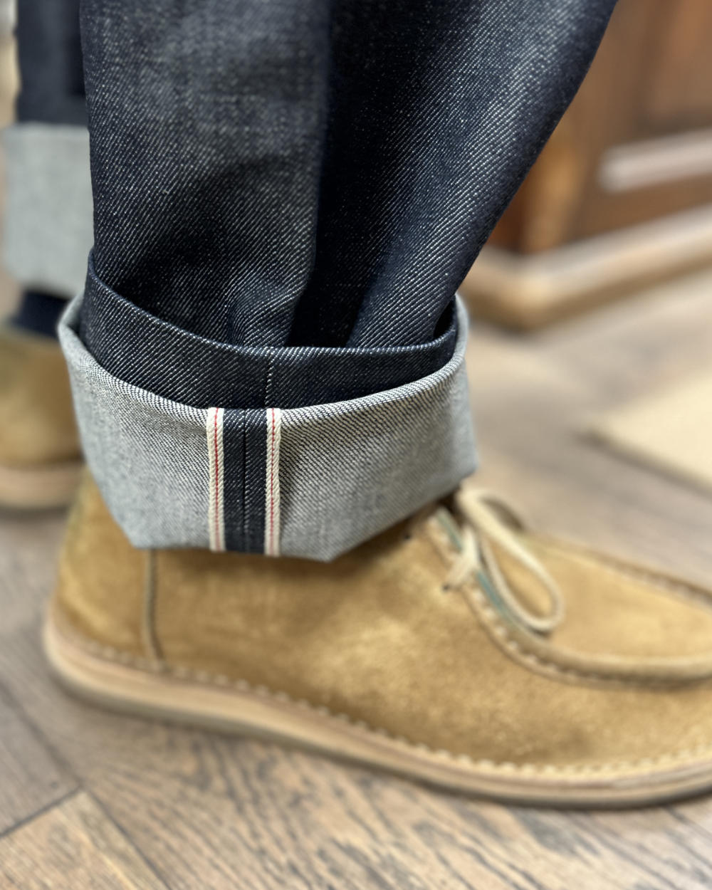 tela genova romolo denim pant blue unwashed