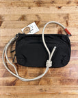 topologie bottle sacoche bag large black and 8mm rope strap beige melange
