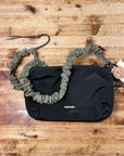 topologie bottle sacoche large black and bungee strap moss
