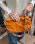 topologie bottle sacoche large burn orange and 8mm rope strap orange orbit