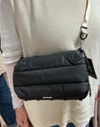 topologie bottle sacoche large puffer black and utility sling orange