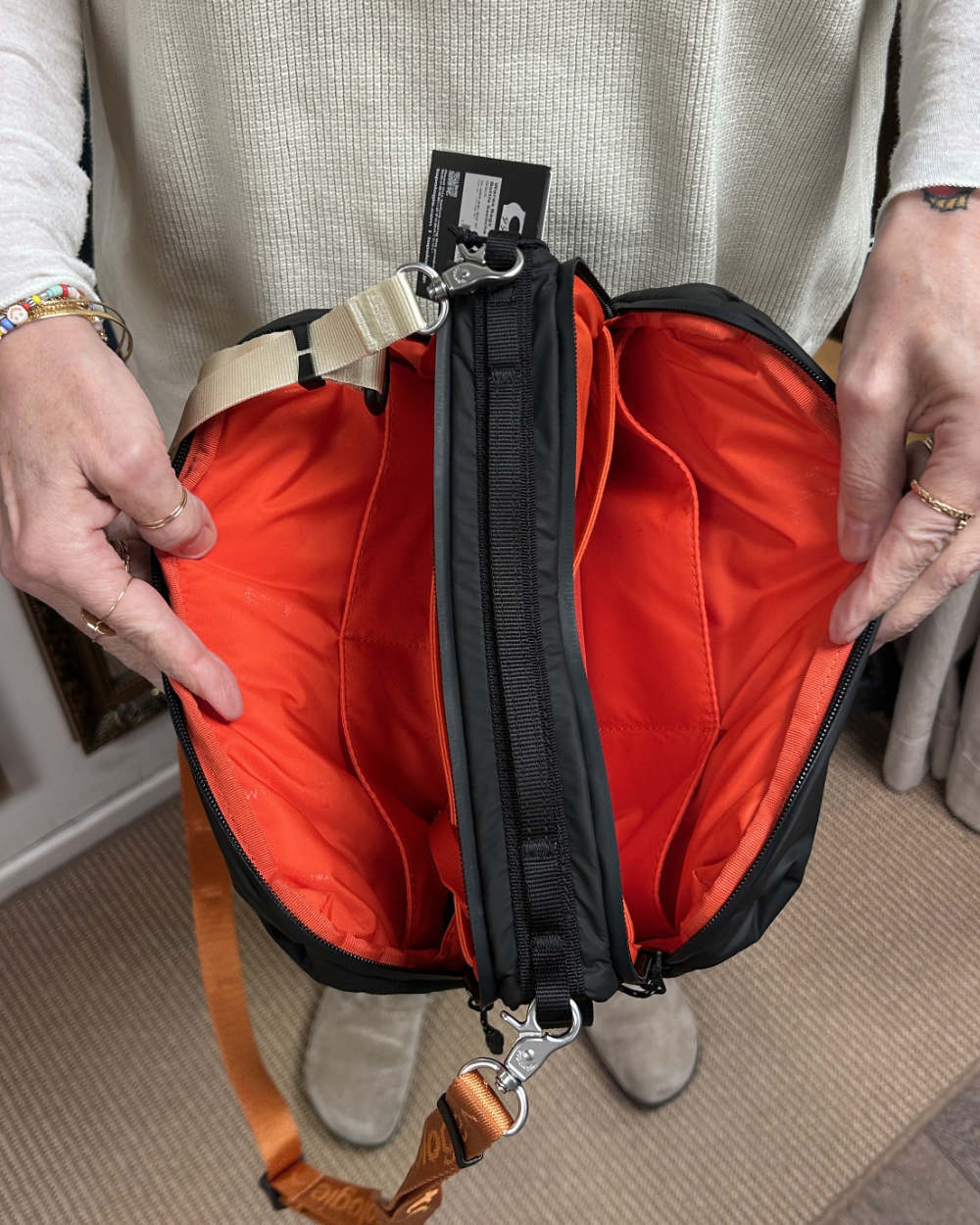 topologie bottle sacoche large puffer black and utility sling