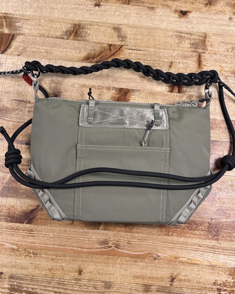 topologie explorer tote bag small moss and 8mm braided o-rope strap midnight