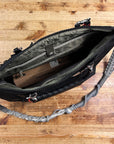 topologie explorer tote bag medium black and macrame strap shadow and two 10mm wrist straps black reflective