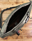 topologie explorer tote bag medium moss with macrame strap coal and sinnet keychain black reflective