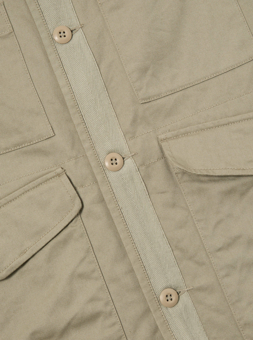 universal works 4 pocket gilet stone twill