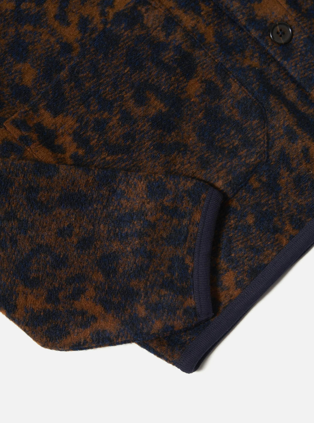 universal works cardigan night leopard