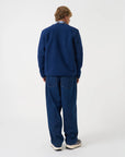 universal works cardigan wool fleece indigo